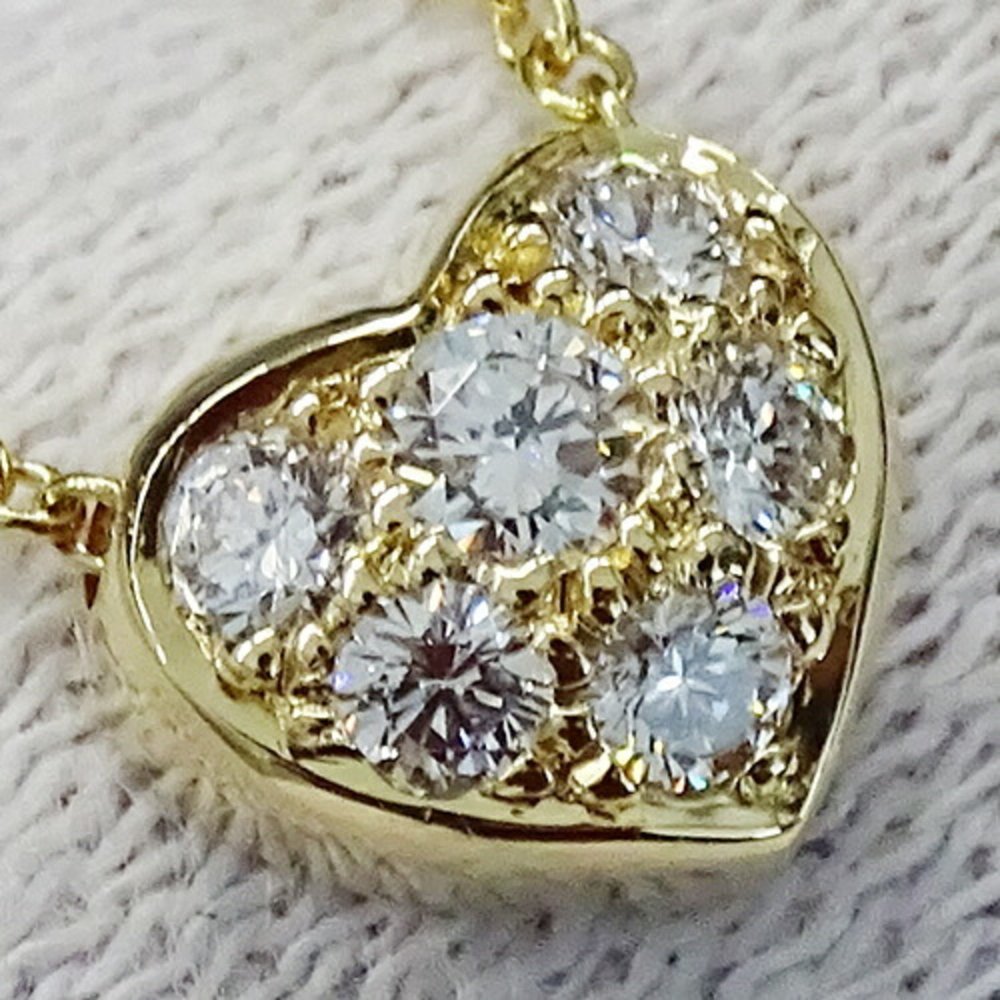 TIFFANY & CO. Pendant Necklace 750YG Diamond Heart Pavé Yellow Gold - Picture 8 of 11